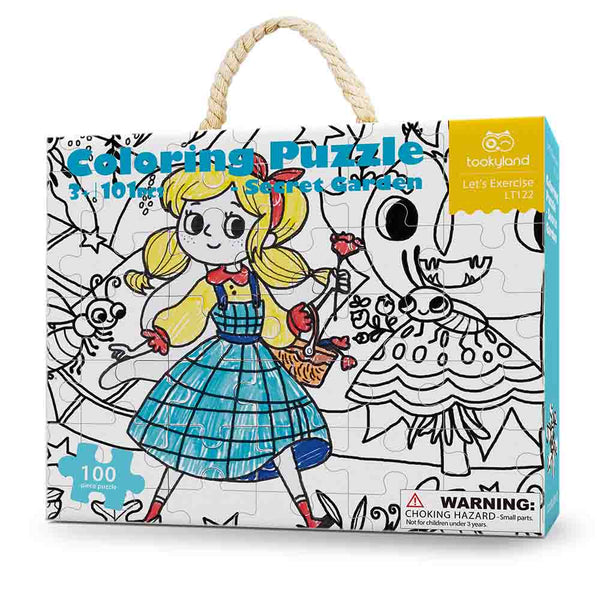 SECRET GARDEN COLOURING PUZZLE-TOOKYLAND