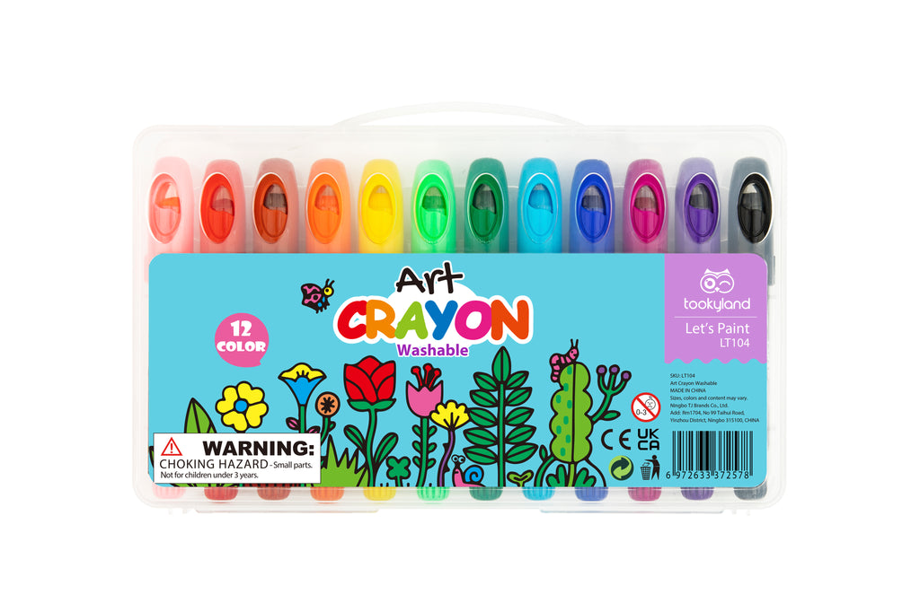 TOOKYLAND WASHABLE WAX CRAYONS 12PC - Image 2