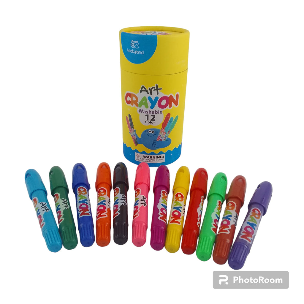 TOOKYLAND WASHABLE WAX CRAYONS 12PC - Image 4